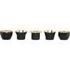 Skultuna Kin Tealight Holder Set Of 5, Black