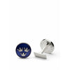 Skultuna Sweden Three Crowns Cufflink Silver Plated, ø1,7 Cm