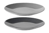 Stelton Emma Plate Set Of 2 ø 22,5 Cm, Grey