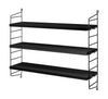 String Furniture String Pocket Wall Shelf, Ash Black Stained/Black