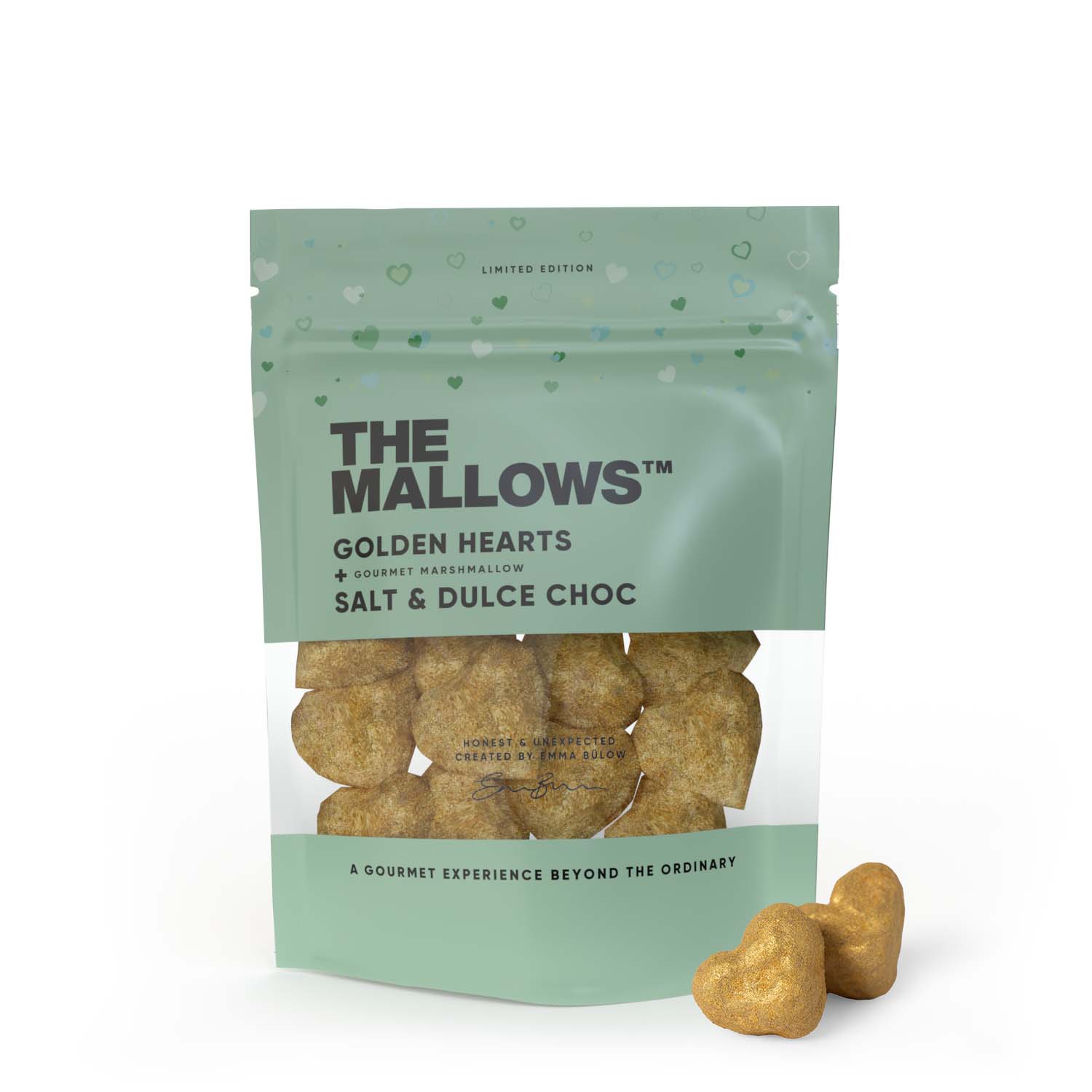 [product_category]-The Mallows Marshmallows With Dulce Chocolate And Salt Golden Hearts, 90g-The Mallows-5713638500211-50021-THE-1