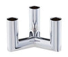 Uyuni Lighting Matrix Candle Holder 3'arm Mini Taper Ø 7,5 cm, Chrome