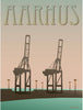 Vissevasse Aarhus Harbour Poster, 15 X21 Cm