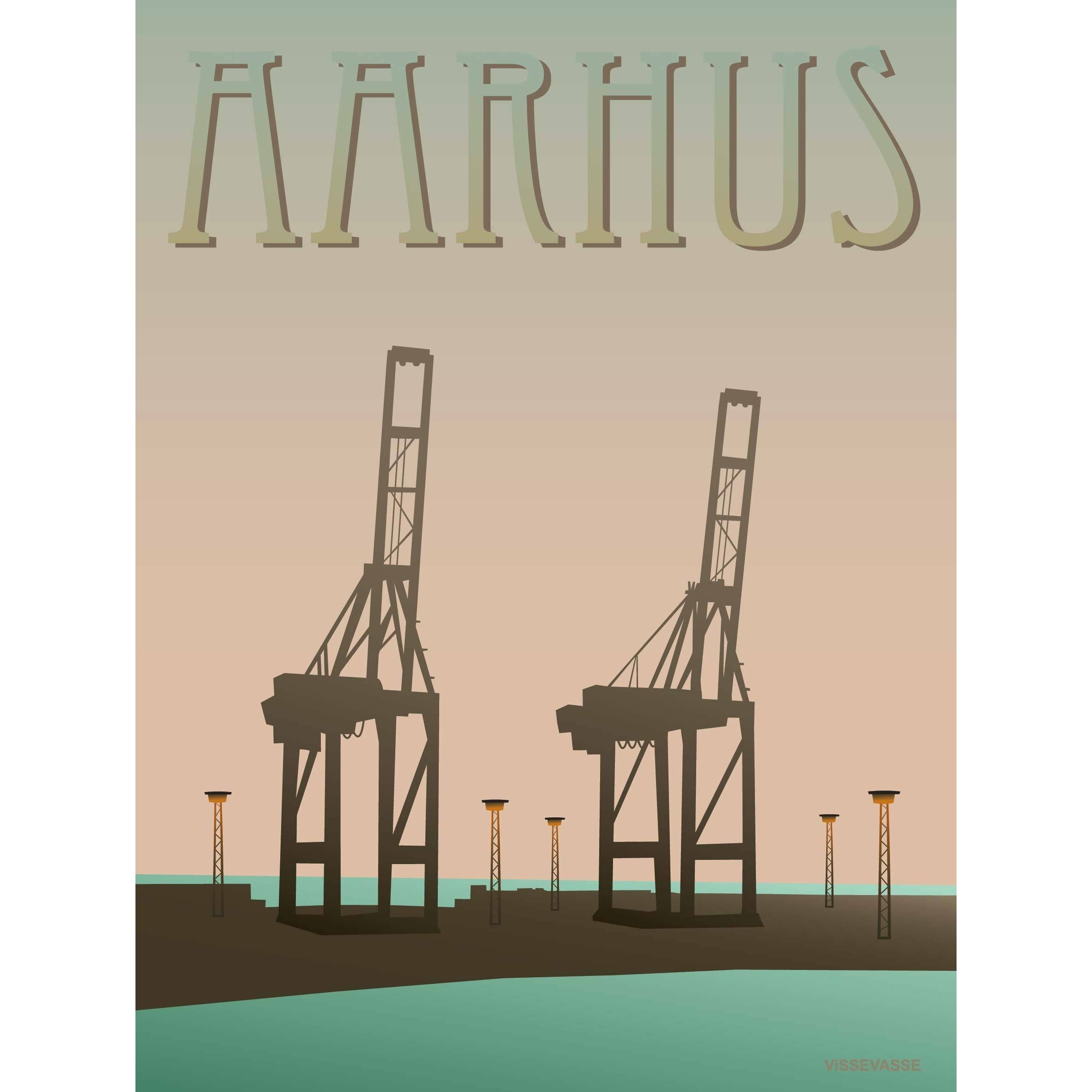 Plakat Vissevasse Aarhus Harbour, 30 x 40 cm