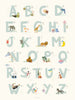 Vissevasse Alphabet Blue English Plakat, 30x40 cm