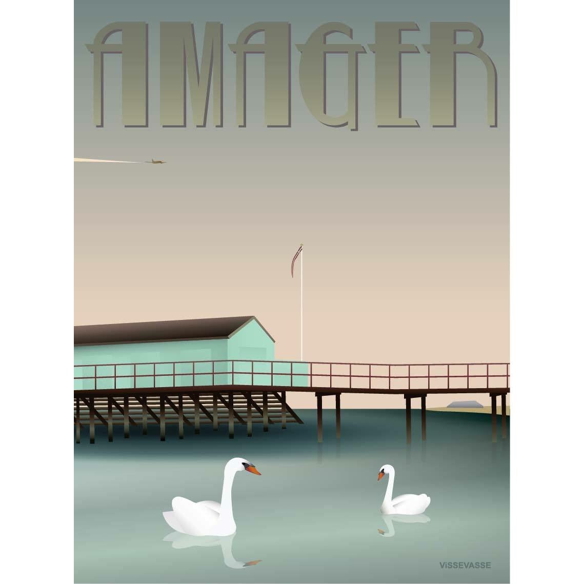 Poster Vissevasse Amager Helgoland, 70 x 100 cm