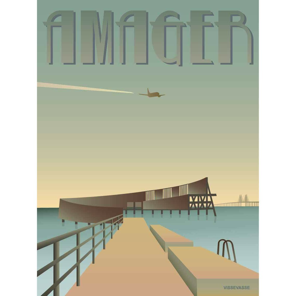 Vissevasse Amager plakat ślimaka, 70 x 100 cm