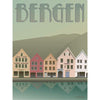 Plakat  Bergen Bryggen 30 x 40 cm