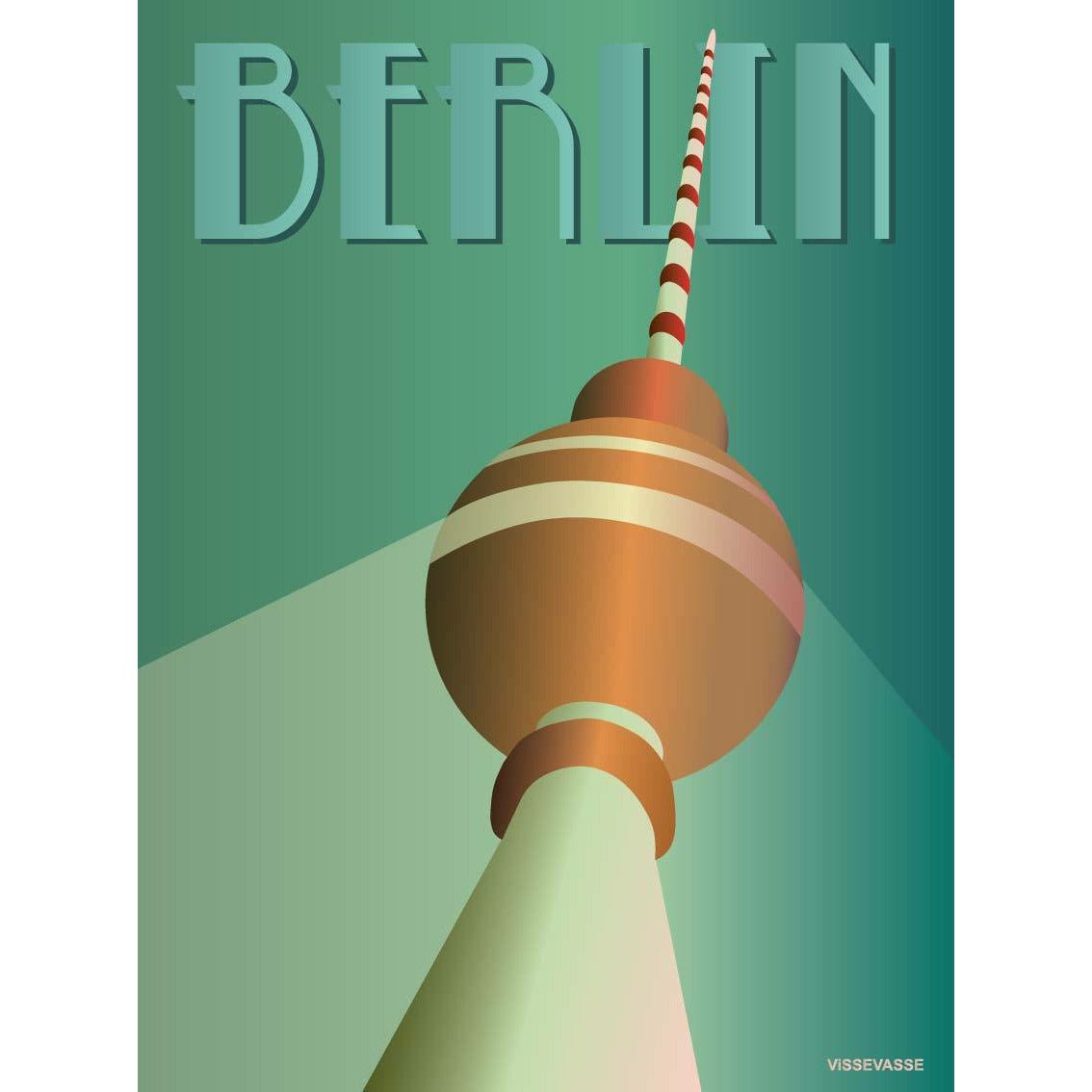 Vissevasse Berlin TV Tower Plakat, 30 x 40 cm