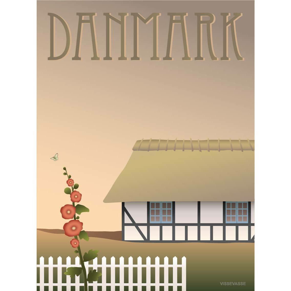 Vissevasse Denmark Plakat Farmhouse, 30 x 40 cm