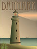 Vissevasse Dania Lighthouse Plakat, 15 x21 cm