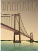 Vissevasse Denmark Lillebælt Bridge Plakat, 15 x21 cm