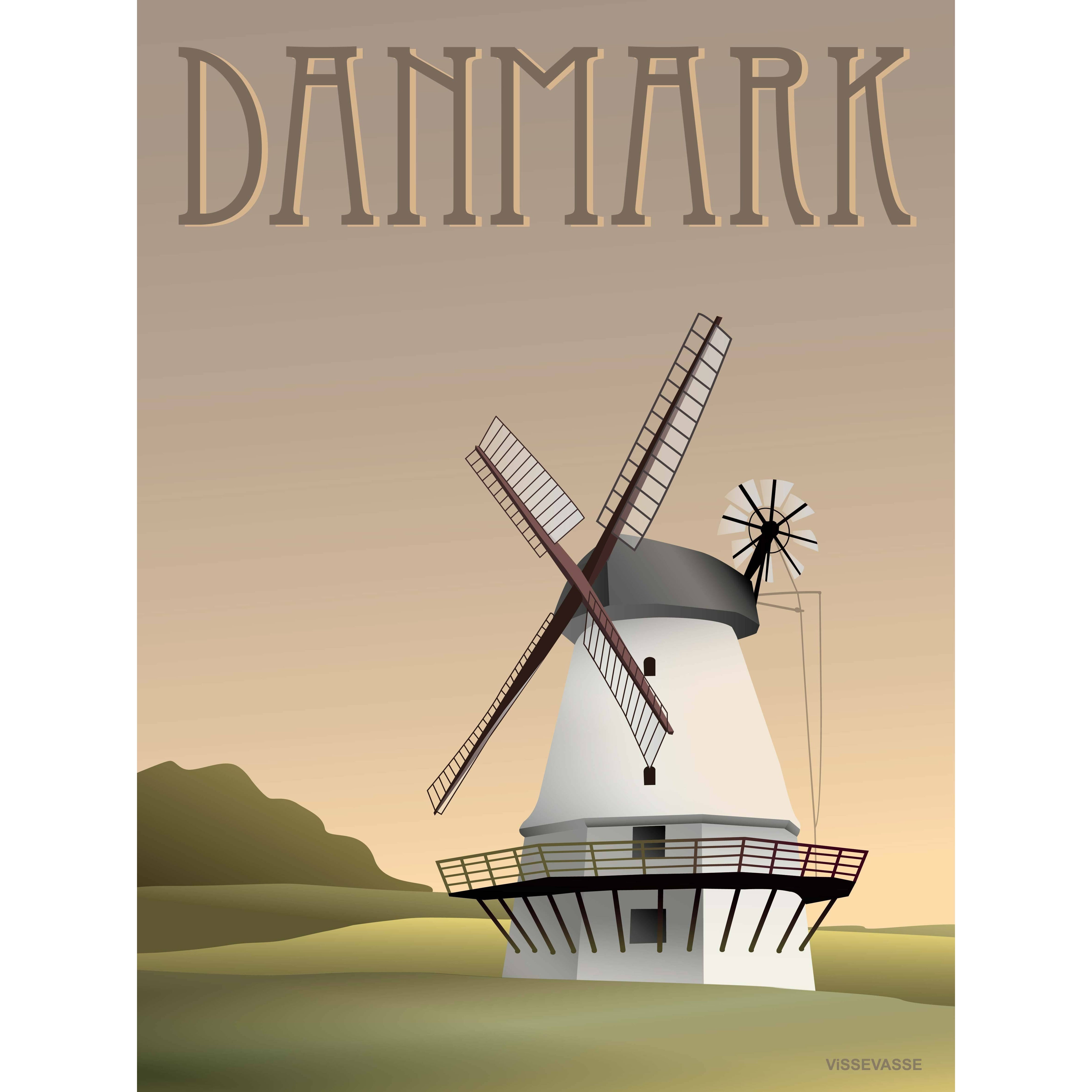 Vissevasse Denmark Mill Poster, 70 X100 Cm