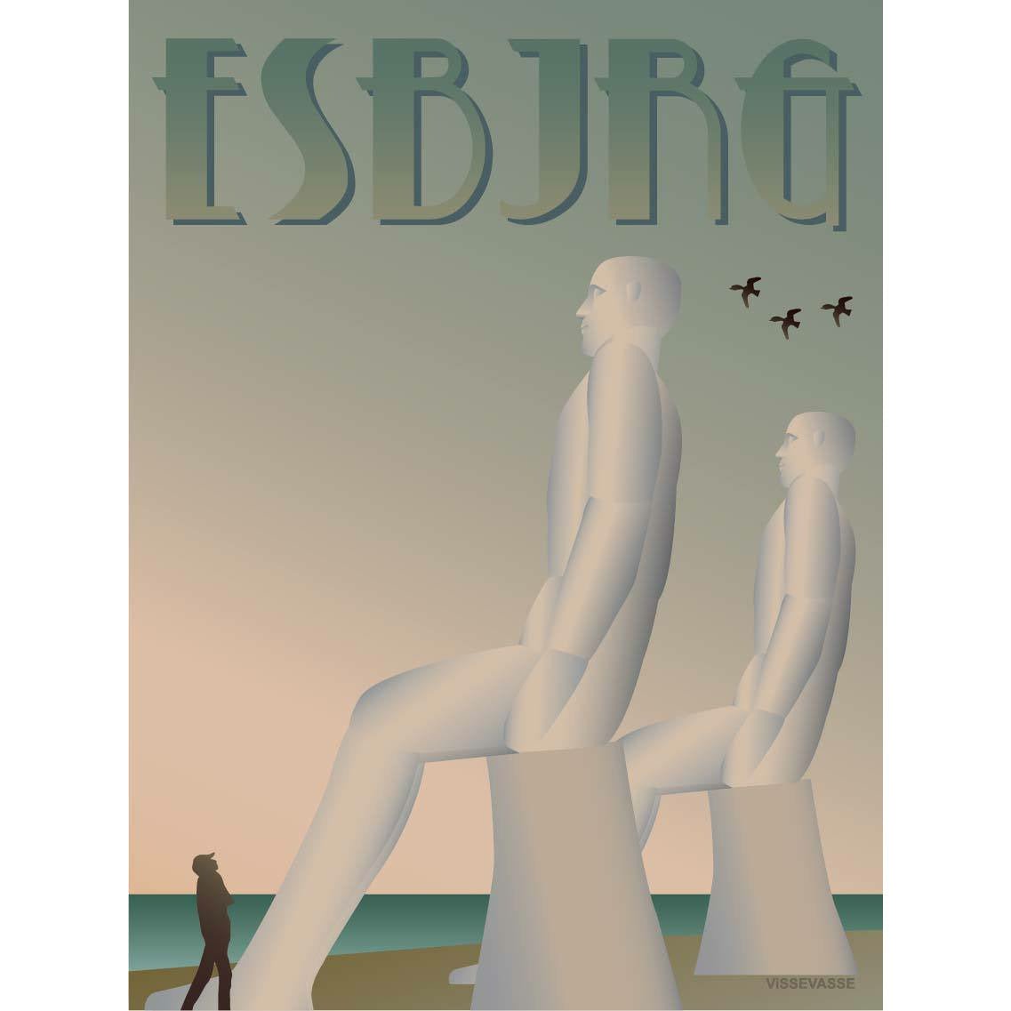 Plakat Vissevasse Esbjerg White Men, 30 x 40 cm