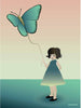  Girl with the Butterfly Plakat 15 x21 cm