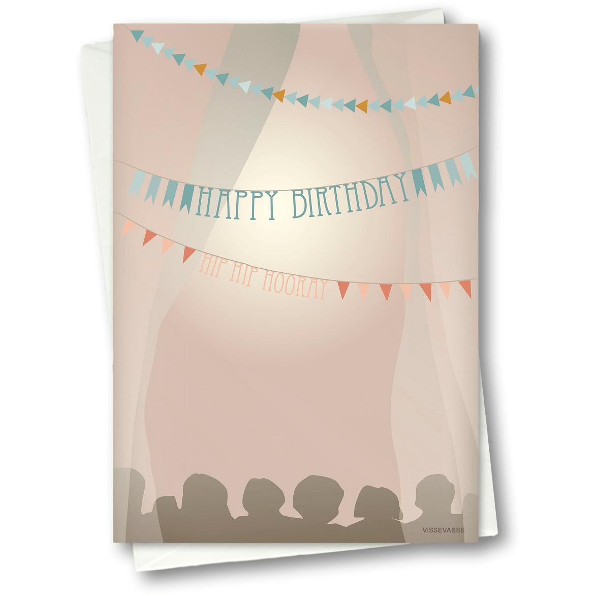 Vissevasse Happy Birthday Greeting Card, 15 x21 cm