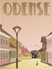 Vissevasse Odense Entlein Plakat, 15 x21 cm