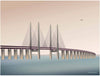 Vissevasse øresund Bridge Poster, 15 X21 Cm