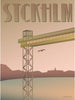  Stockholm KatarinaaufZug Plakat 15 x21 cm