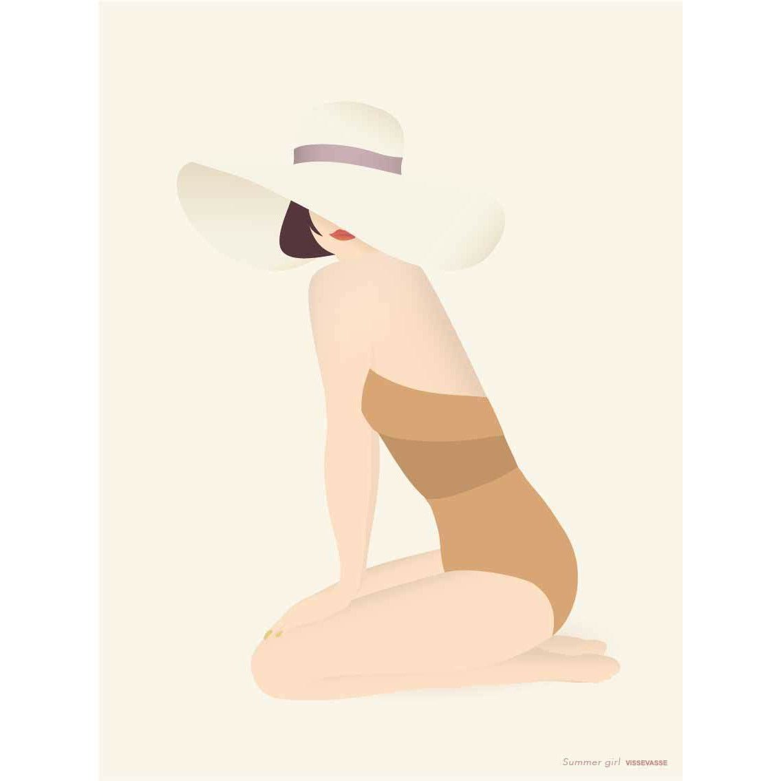 Plakat Vissevasse Summer Girl, 30 x 40 cm