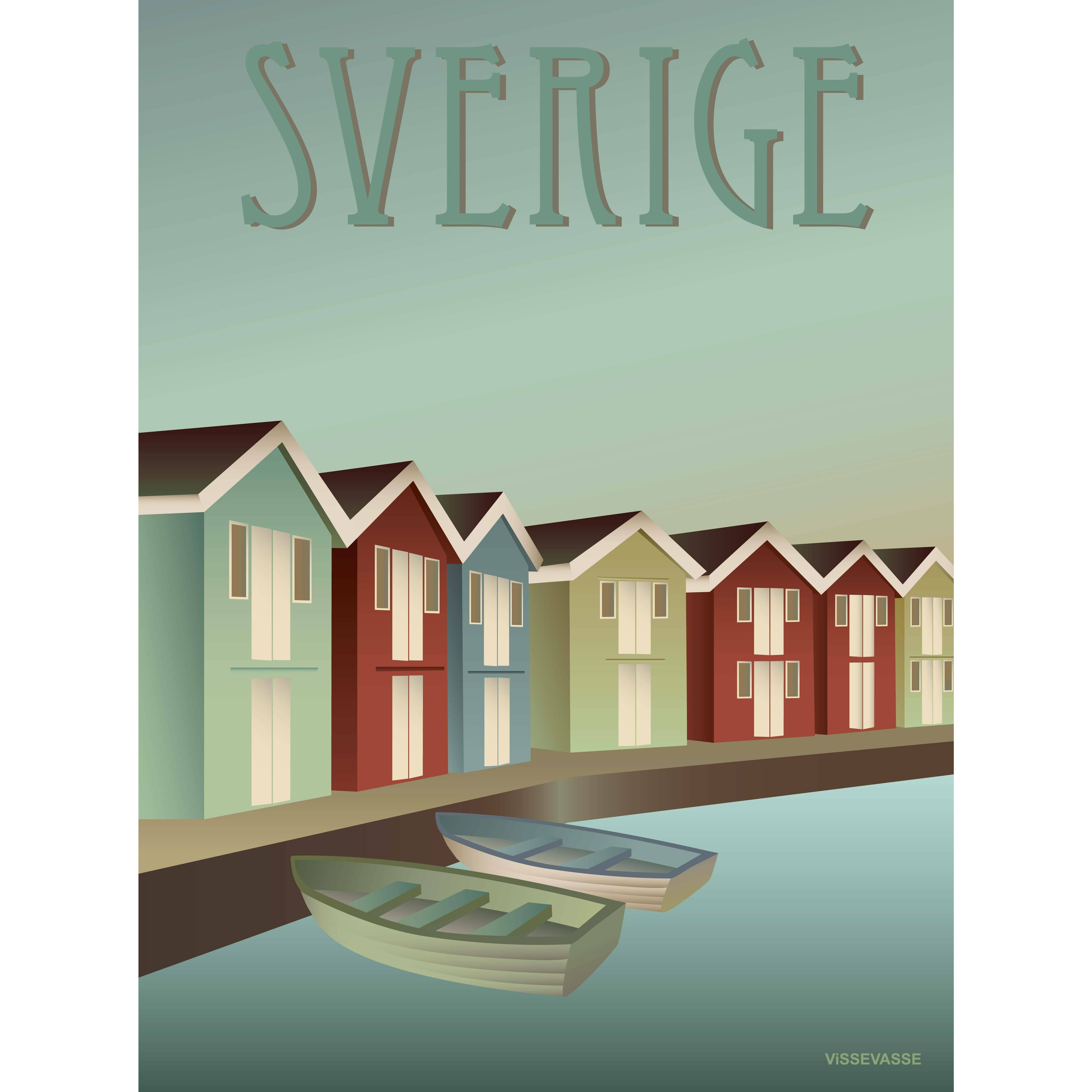 Vissevasse Szwedzki plakat archipelagu, 50 x 70 cm