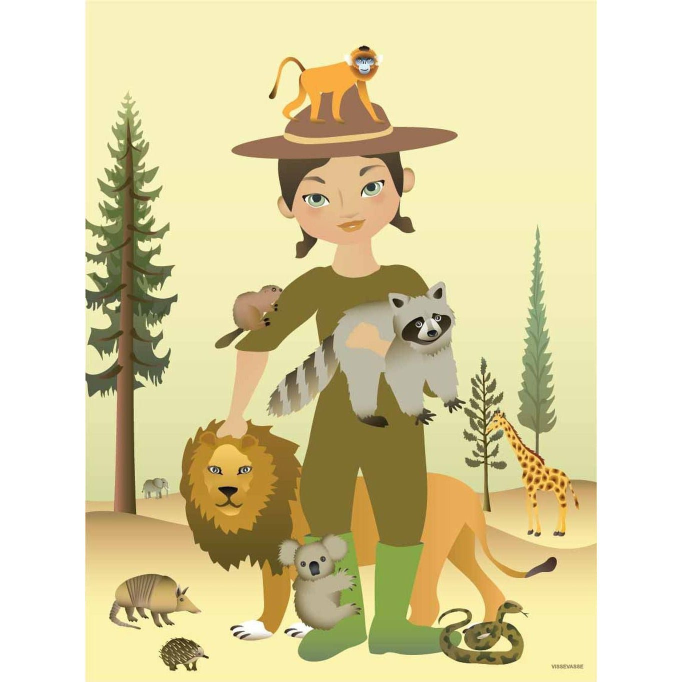 Vissevasse plakat Zookeeper, 30 x 40 cm