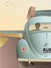 Vissevasse VW Beetle Plakat, 15 x21 cm