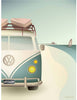 Vissevasse VW Camper Plakat, 15 x21 cm