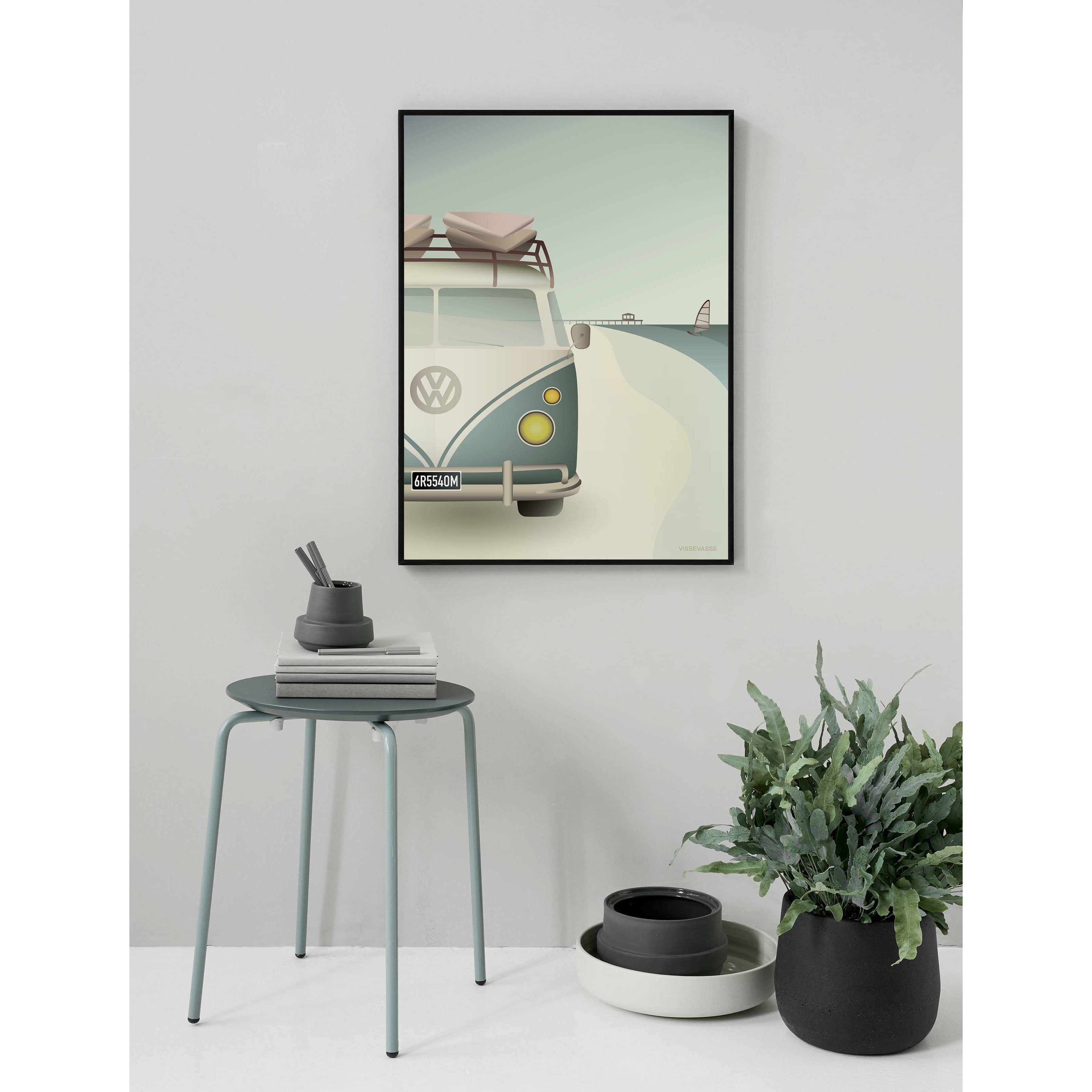 Vissevasse Vw Camper Poster, 70 X100 Cm