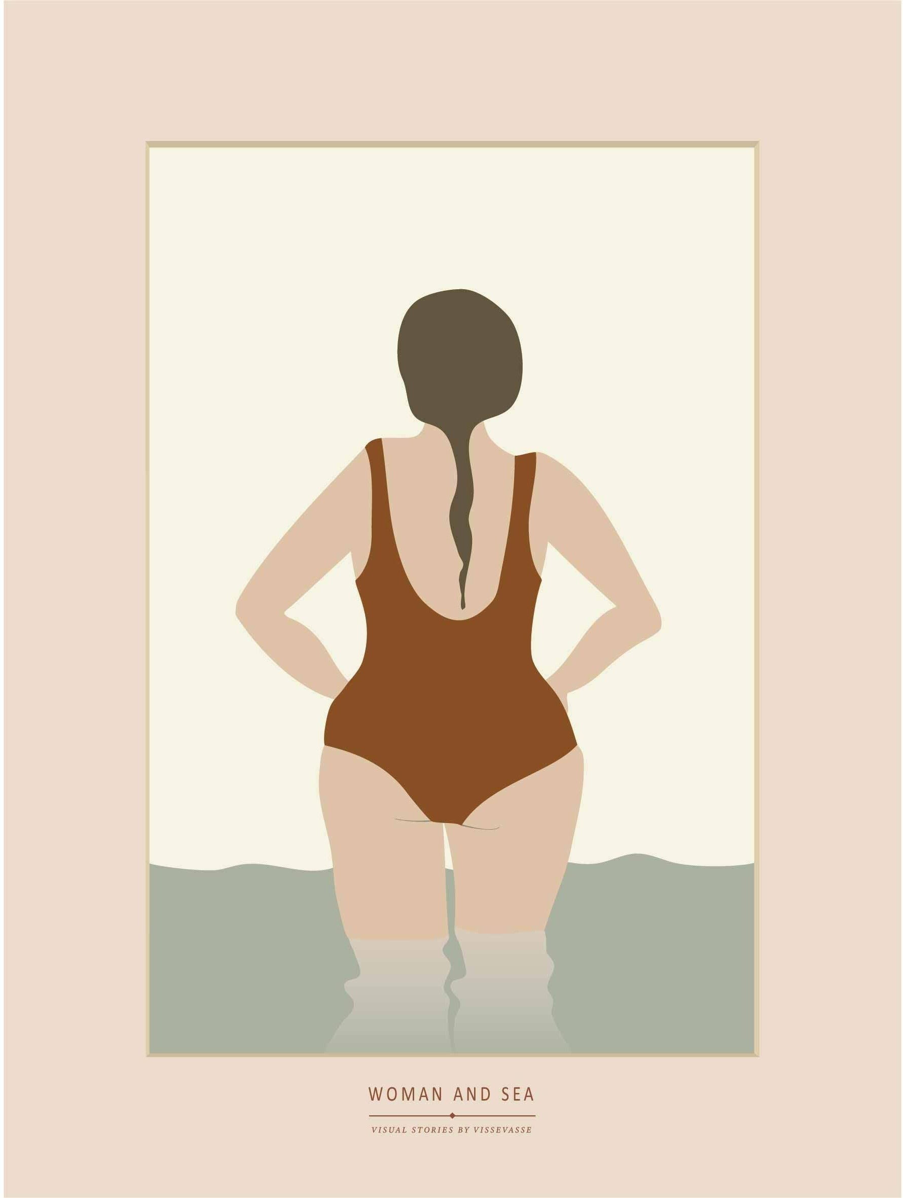 [product_category]-Vissevasse Woman And The Sea Poster, 30 X40 Cm-Vissevasse-5713138906223-F-2019-062-M-VIS-1