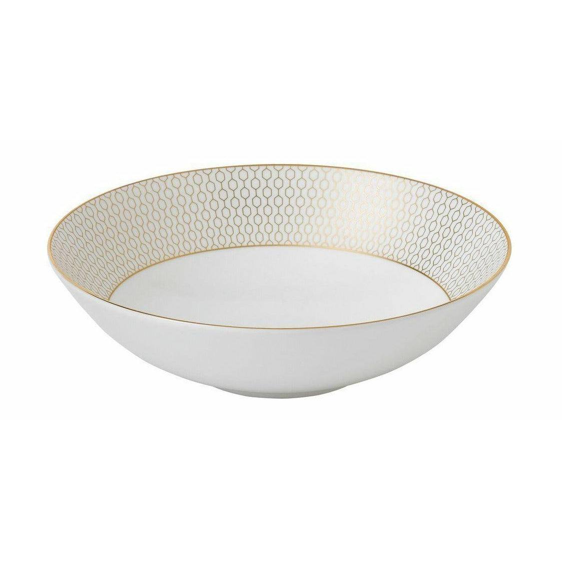 Wedgwood Arris Deep Plate 21 cm, biały/złoty