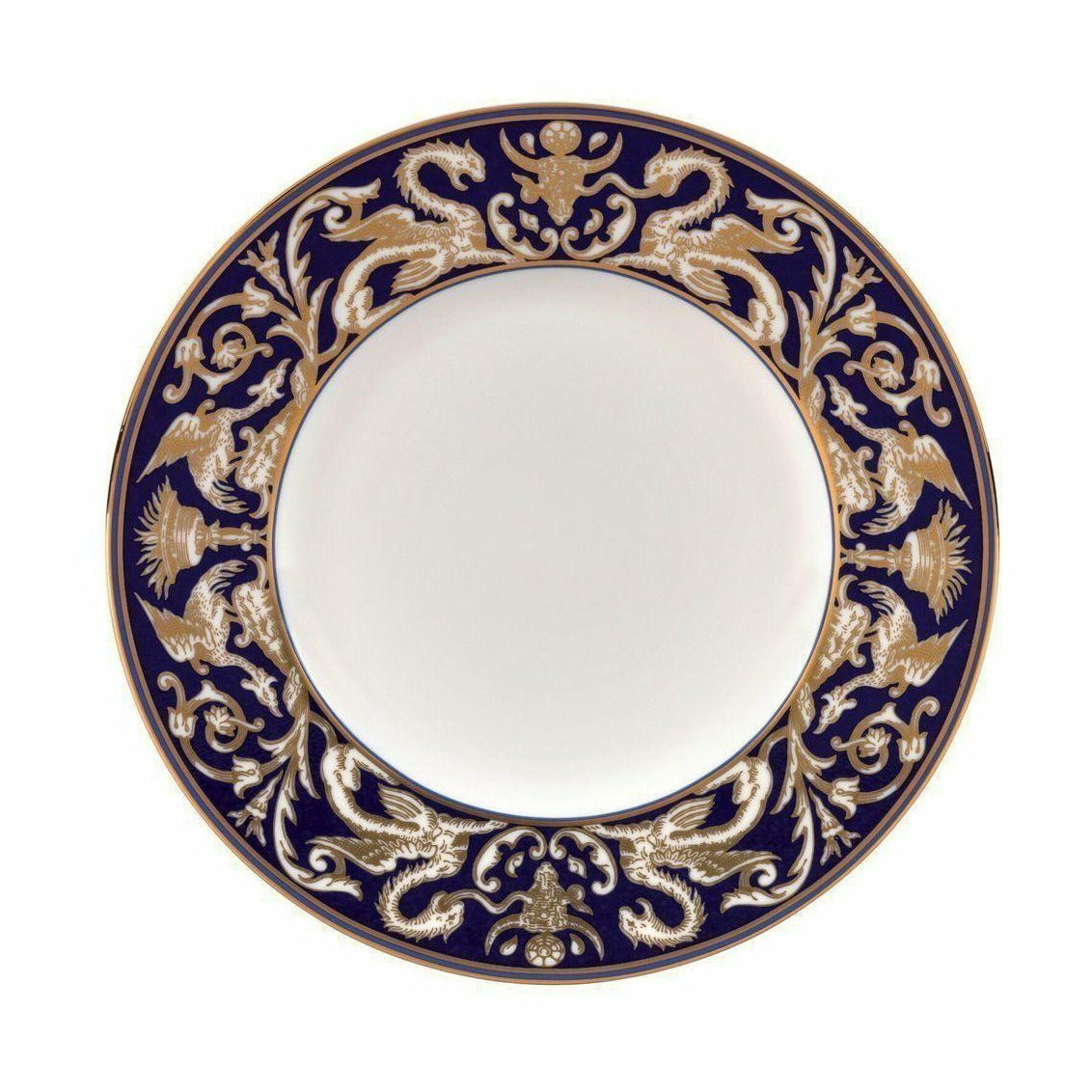 Wedgwood Renaissance Gold Florentine Accent Plate 23 cm, biały/niebieski