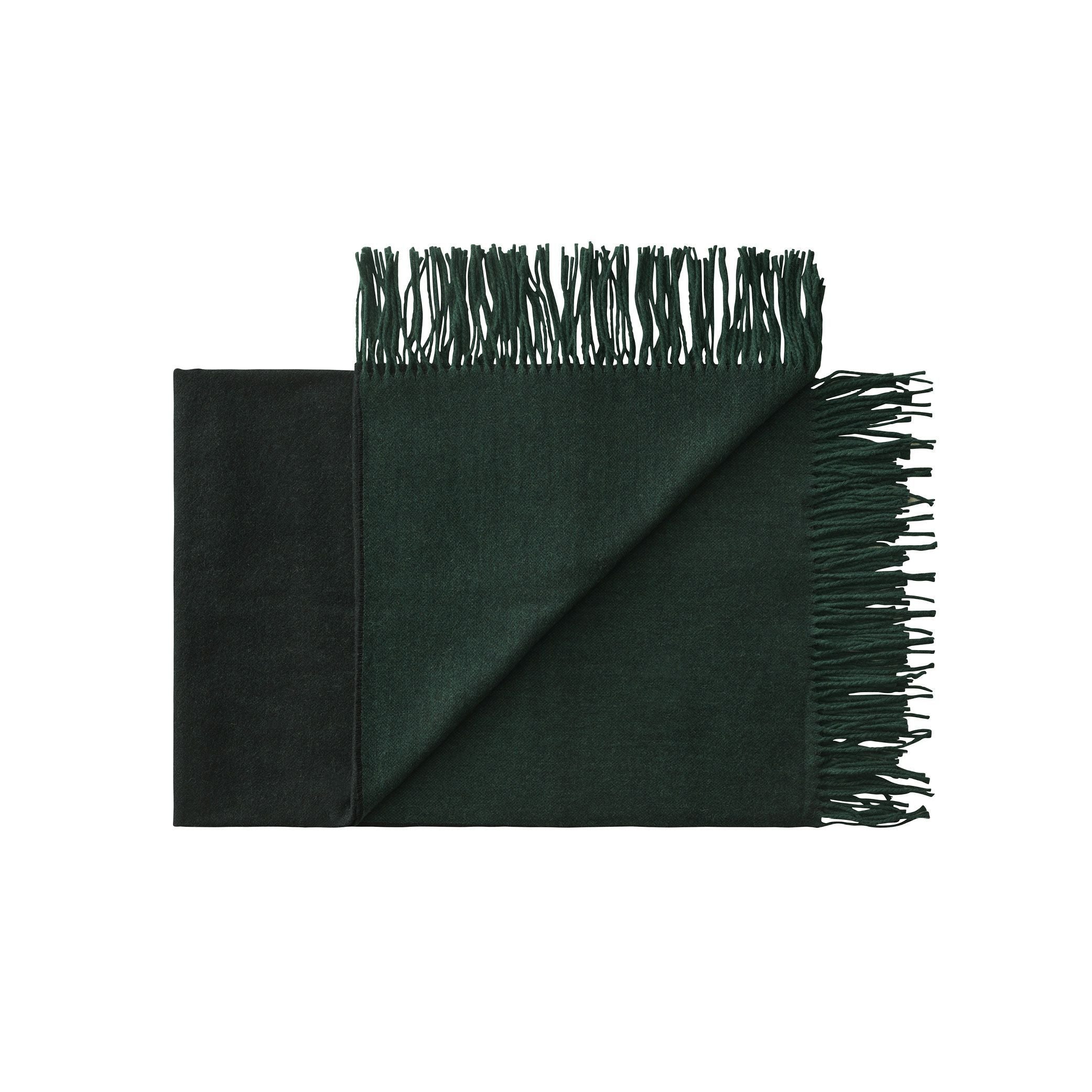Silkeborg Woolspinderi franja rzut 170x140 cm, zielony/czarny
