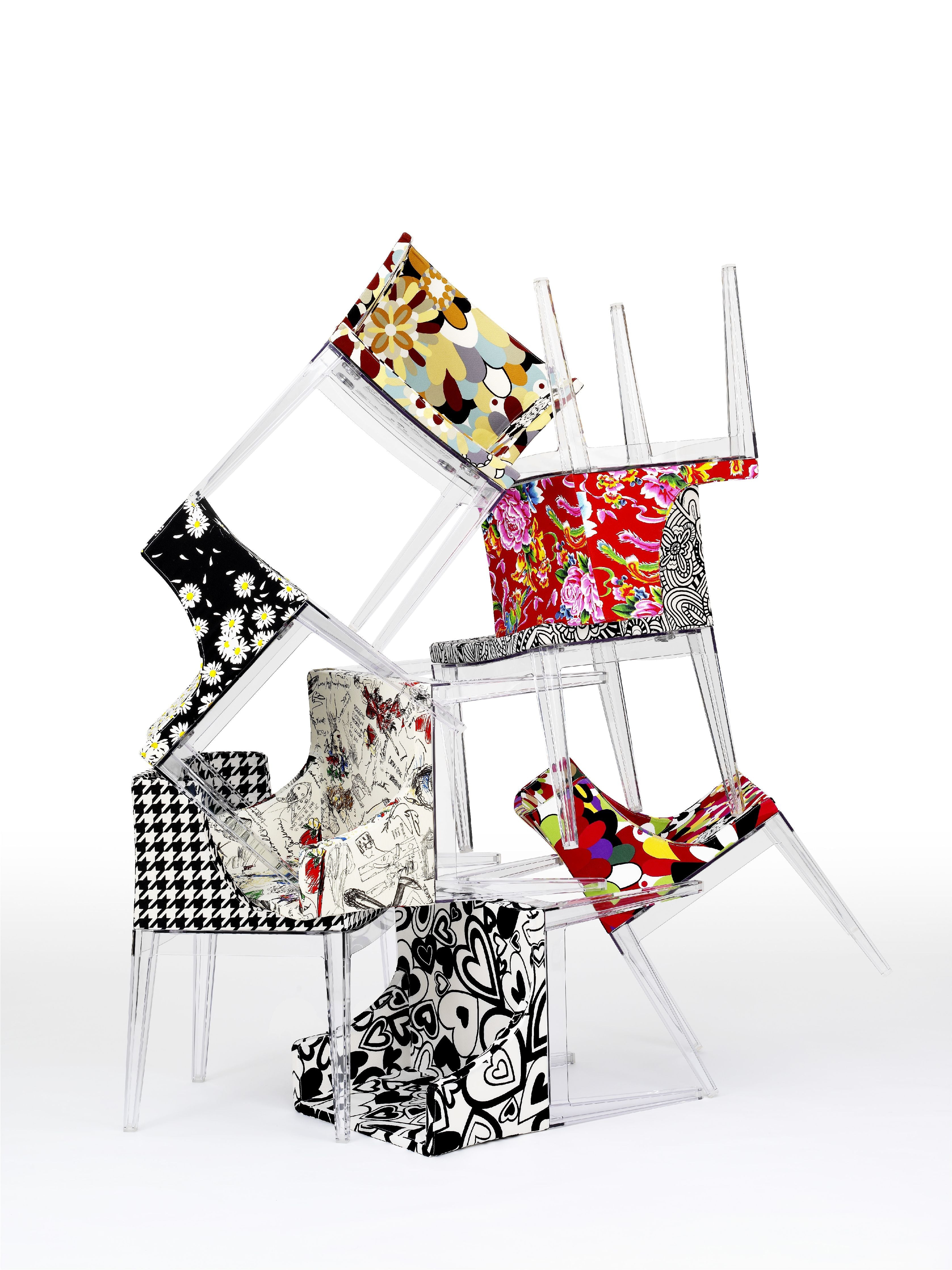 Kartell Mademoiselle à La Mode Armchair, Black/Sketches