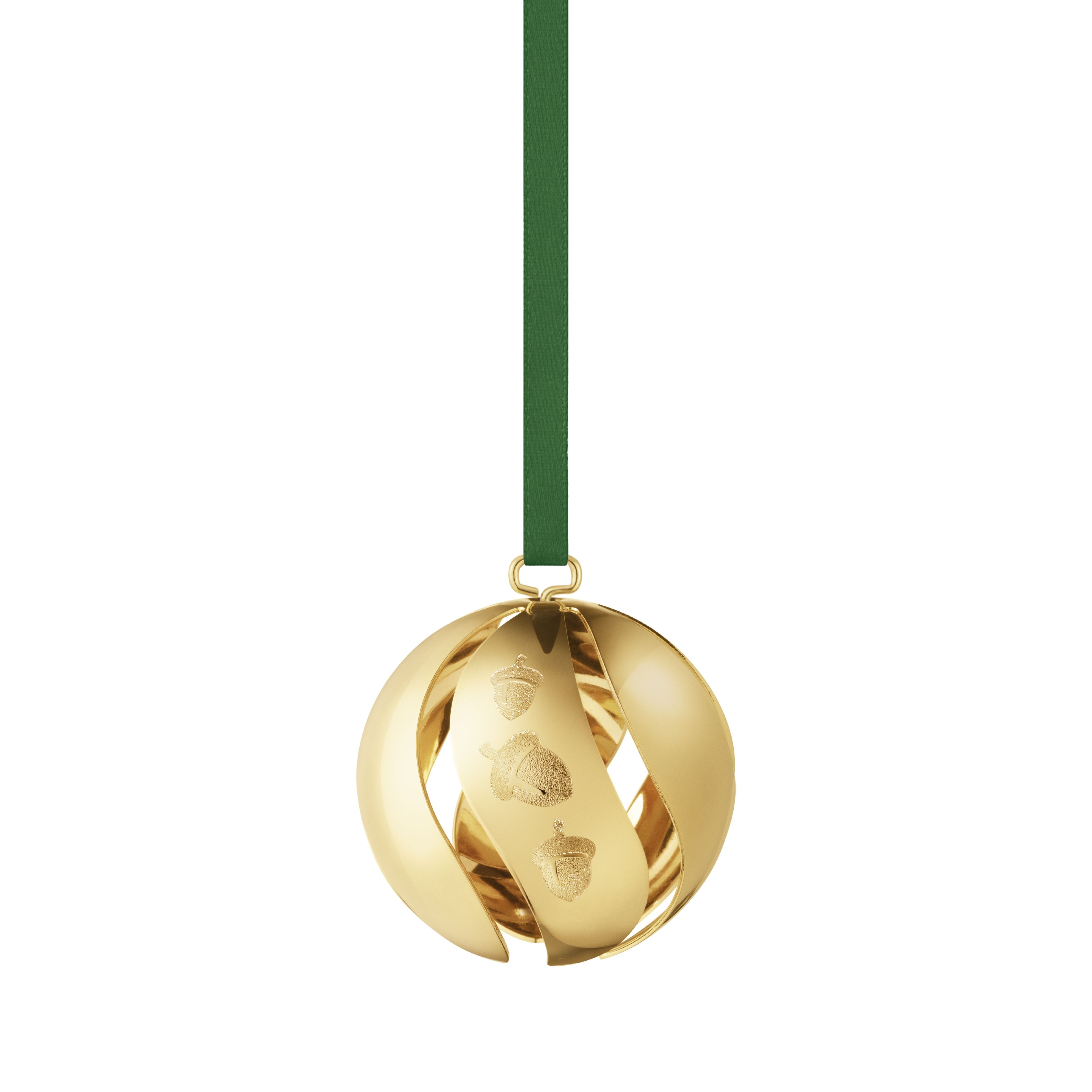 Georg Jensen 2023 Christmas Ornament Ball, Gold Plated