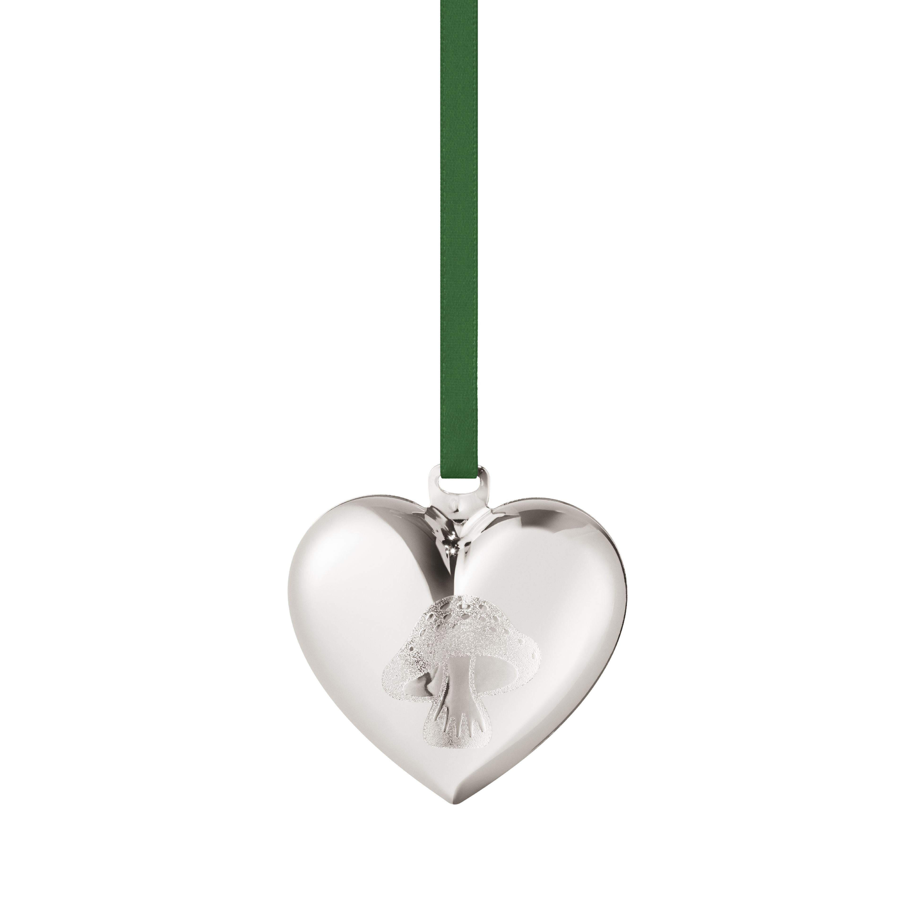 Georg Jensen 2023 świąteczne ornament serce, Palladium plisowane