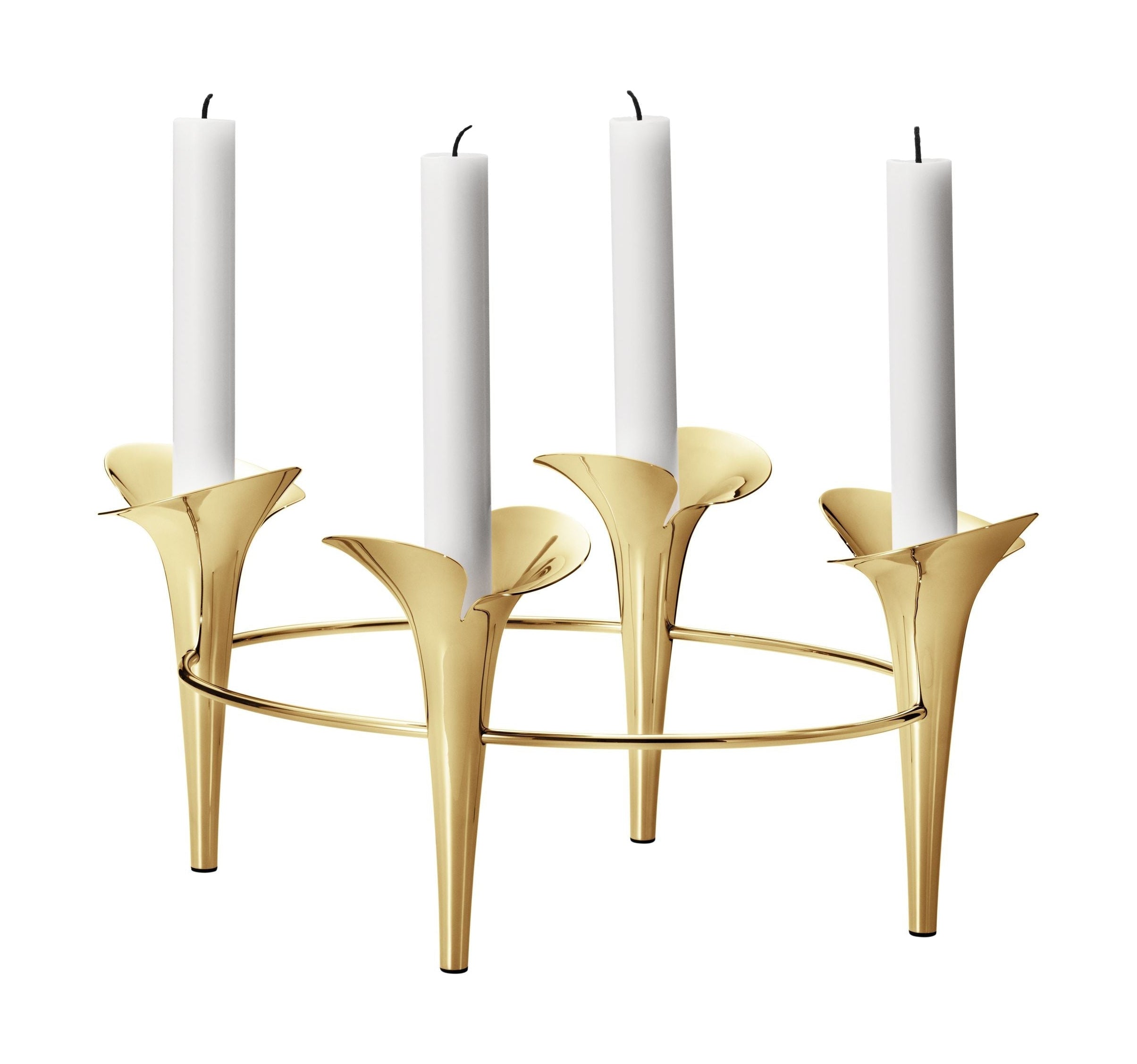 Georg Jensen Bloom Botanica Taper Candleholder 4 świece, złoto