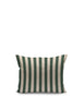 Skagerak Barriere Pillow 60x50 cm, lekka morela/ciemnozielony pasek