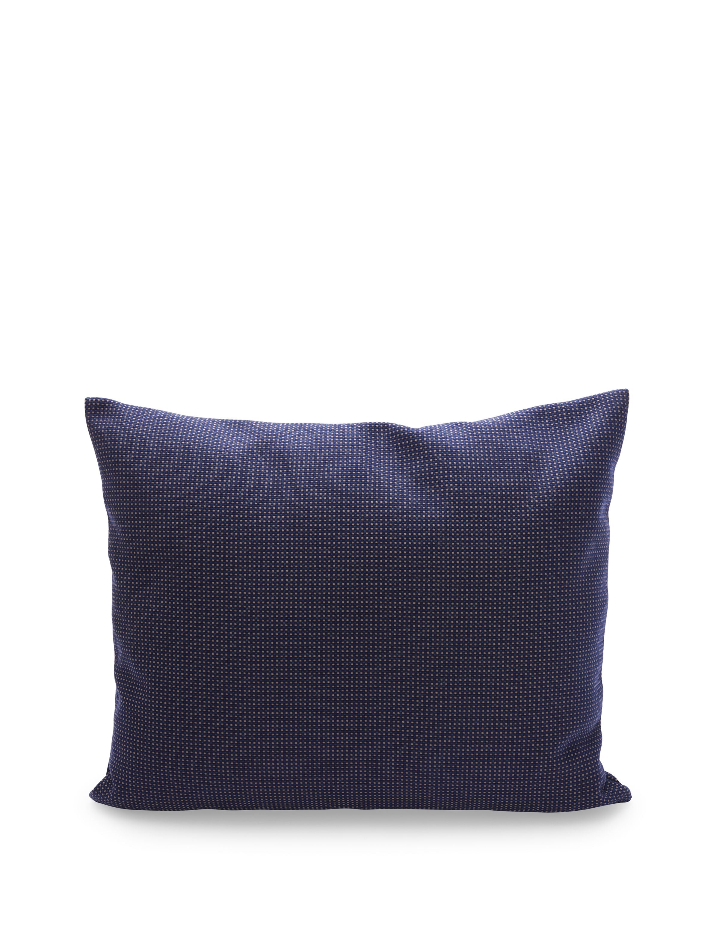 Skagerak Barriere Pillow 60x50 cm, ciemnoniebieski/szachownica piasku