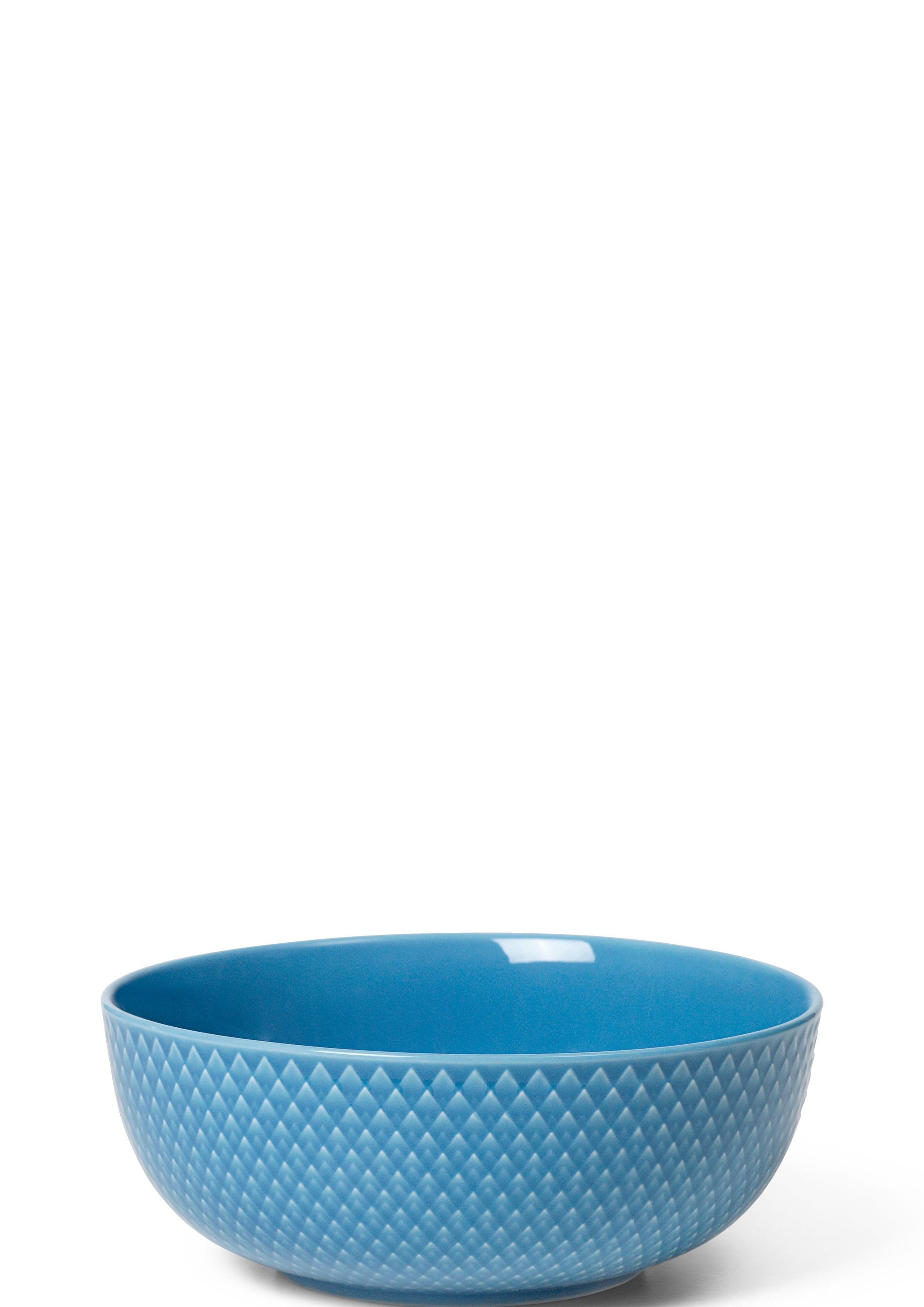 Lyngby Porcelæn Rhombe Color Bowl Ø15,5 cm, niebieski