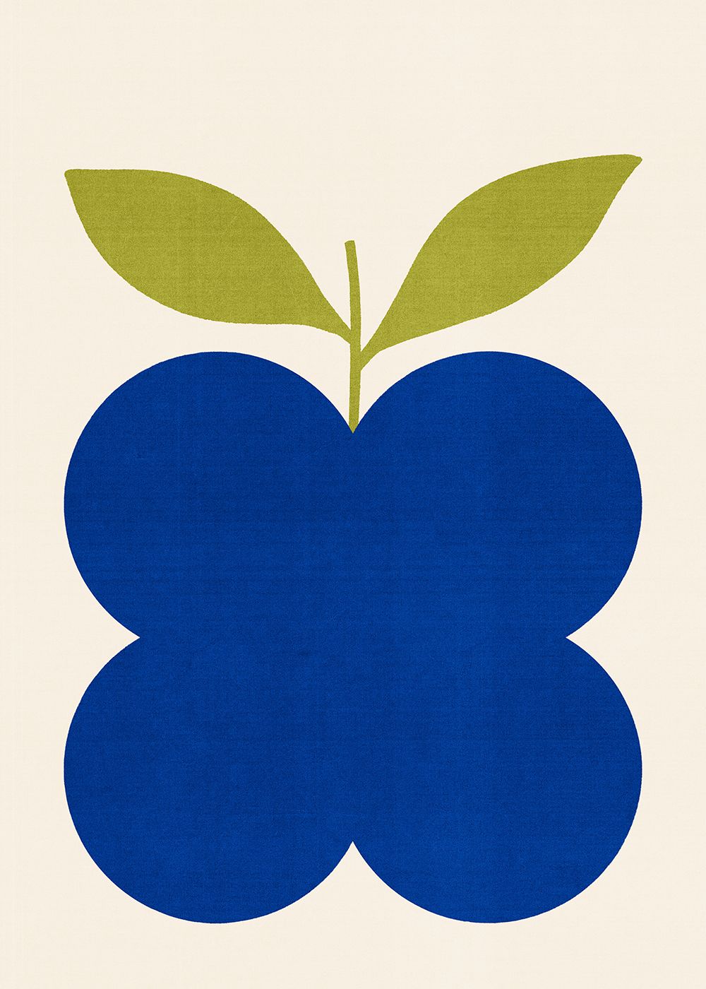 Paper Collective Indigo Fruit Poster, 30x40 Cm