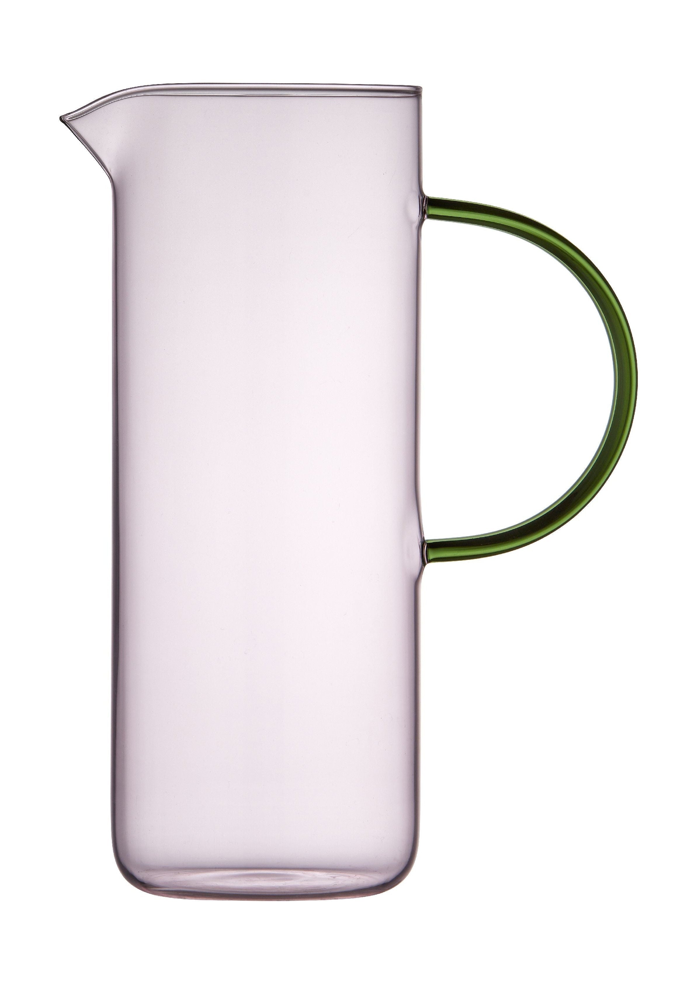 Lyngby Glas Torino Glass Jug 1,1 L, różowy/zielony