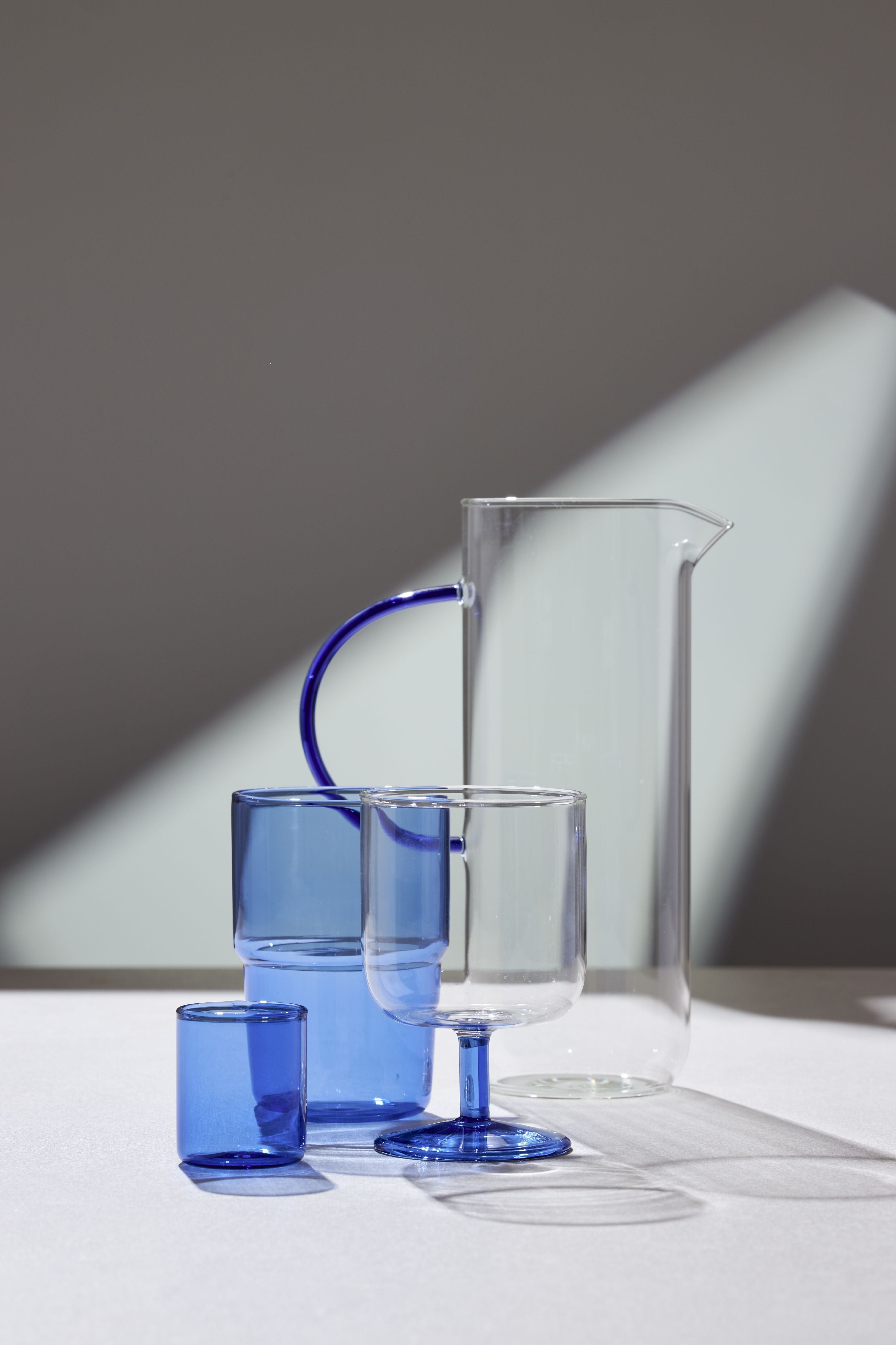 Lyngby Glas Torino Glass Jug 1,1 L, przezroczysty/niebieski