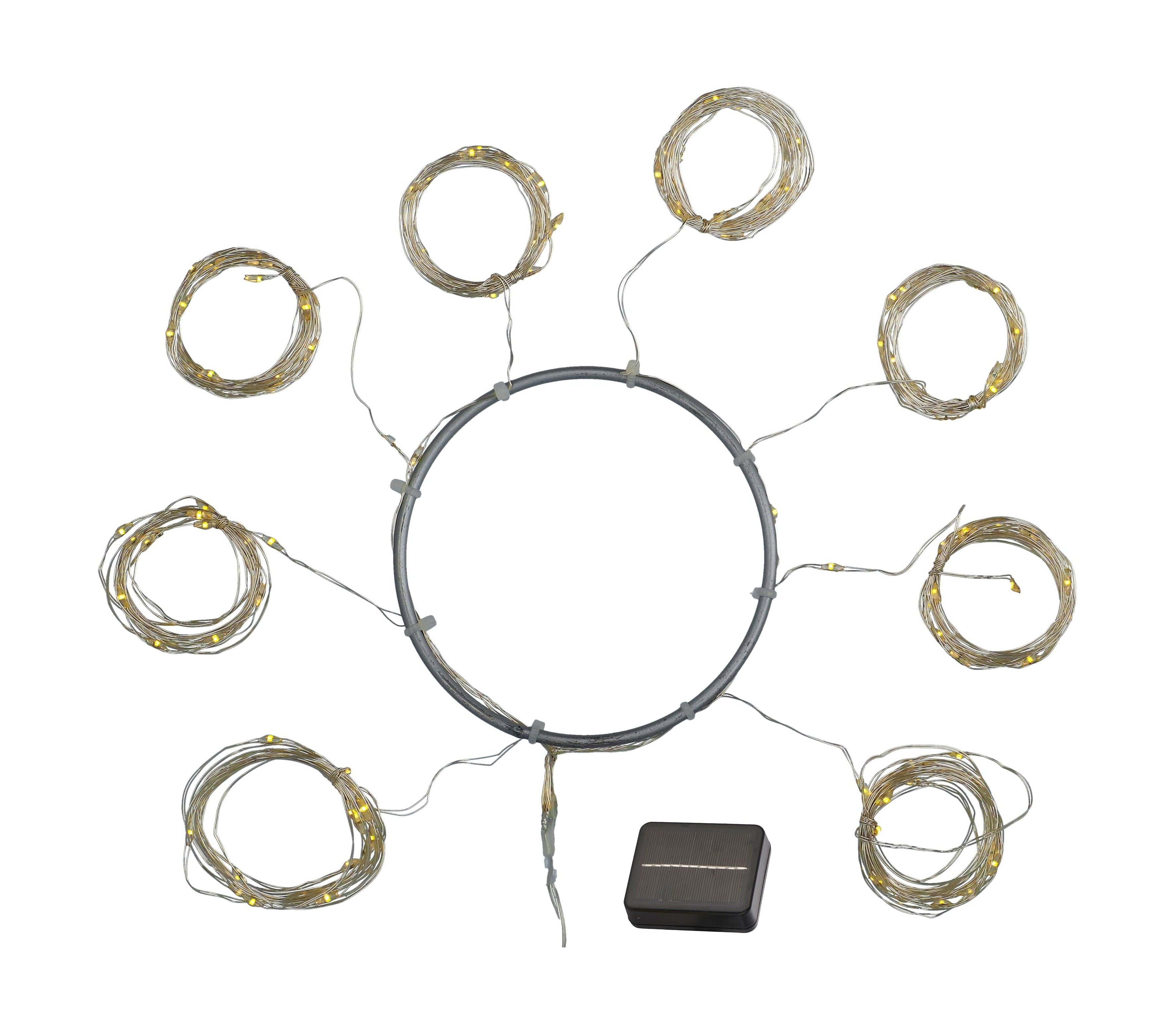 Silius Knirke Solar Parasol Light Chain Silver, 8x1,5m+2m 96 L