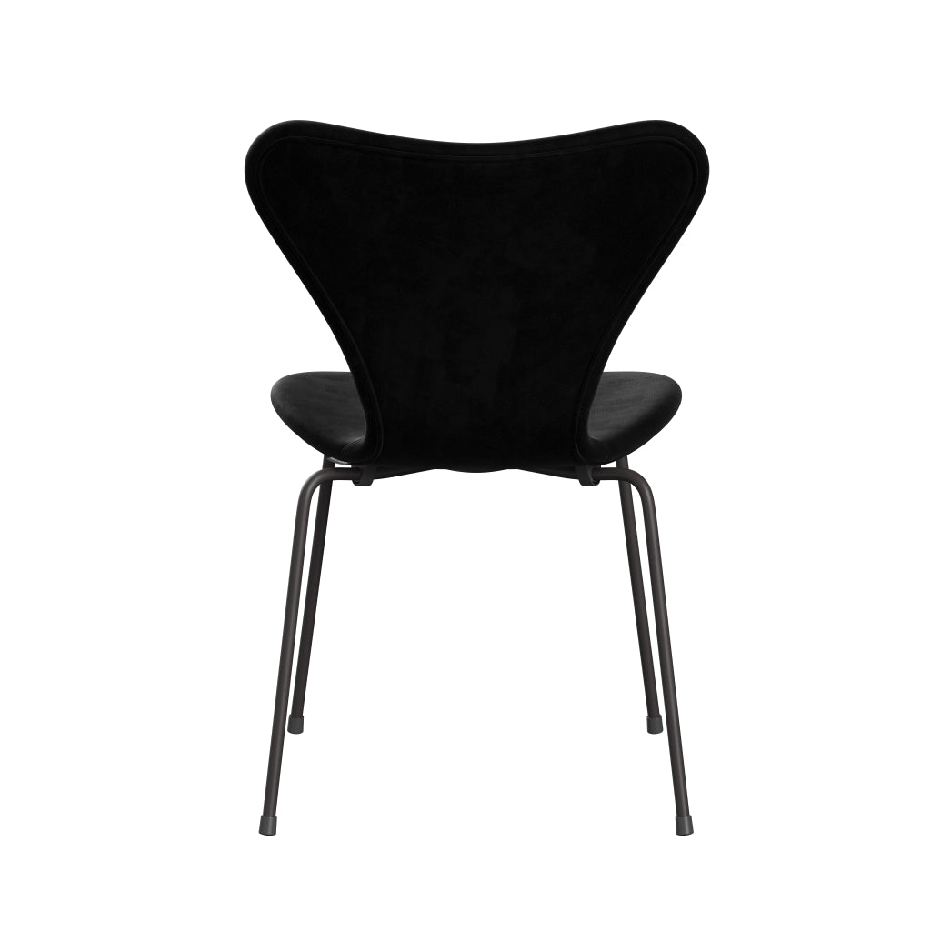 Fritz Hansen 3107 Chair Full Upholstery, Warm Graphite/Belfast Velvet Night Black