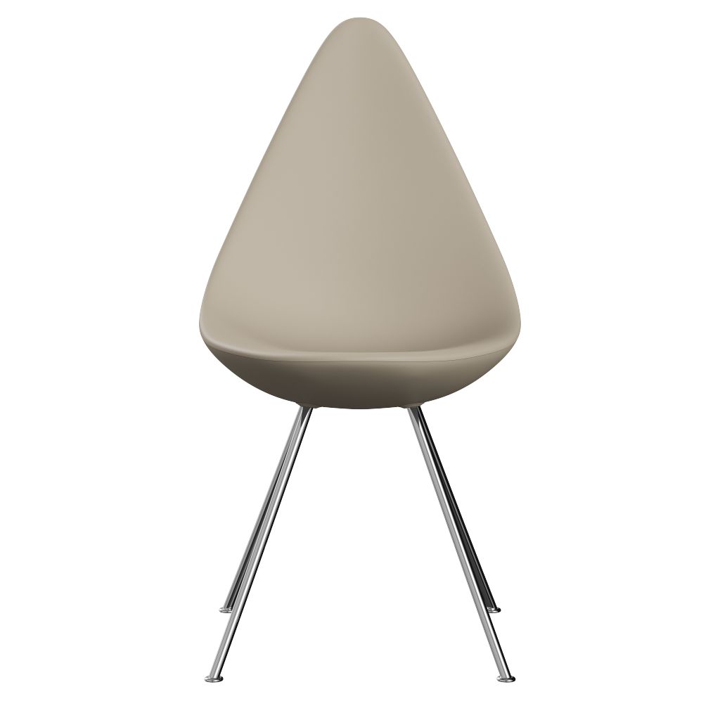 Fritz Hansen The Drop Chair, Chrome/Light Beige