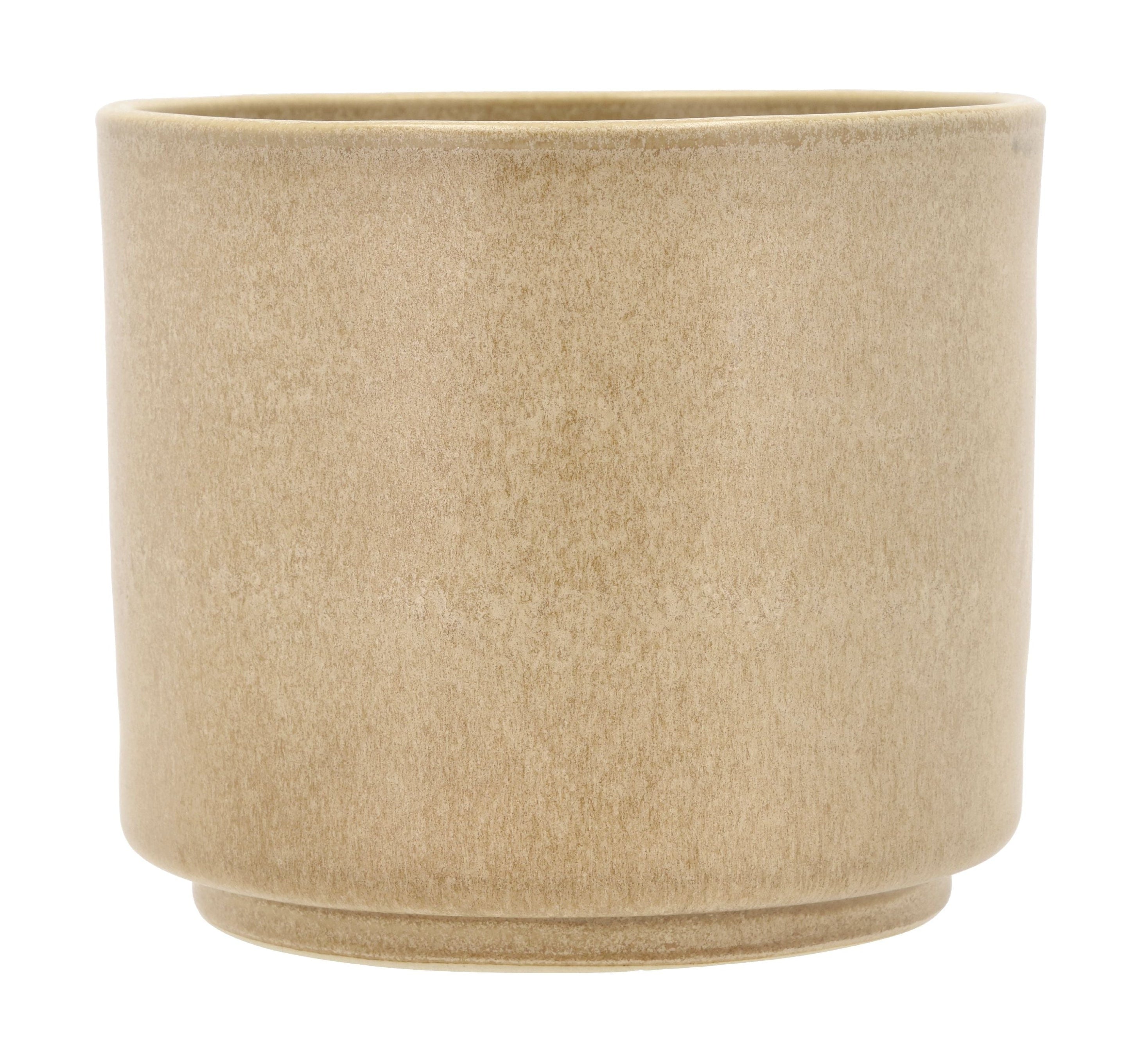 Villa Collection Leer Flowerpot ø 17 X 15 Cm, Cream