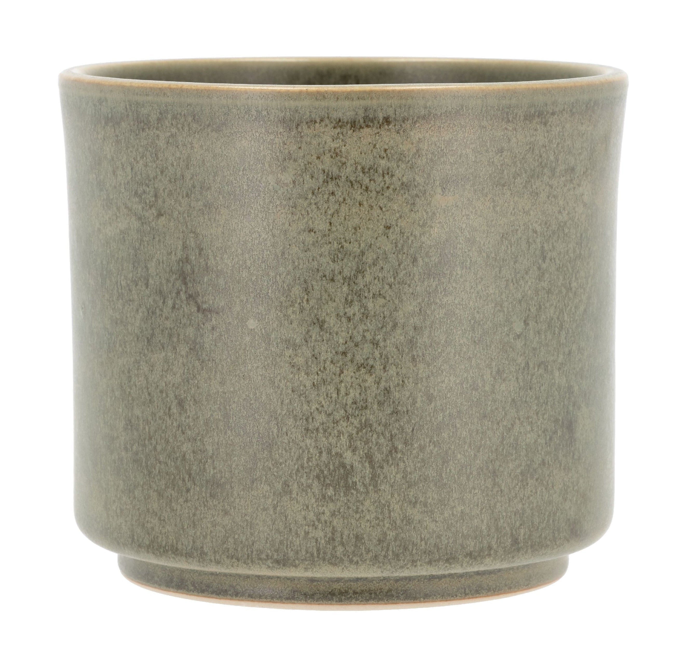 Villa Collection Leer Flowerpot ø 15 X 13 Cm, Green