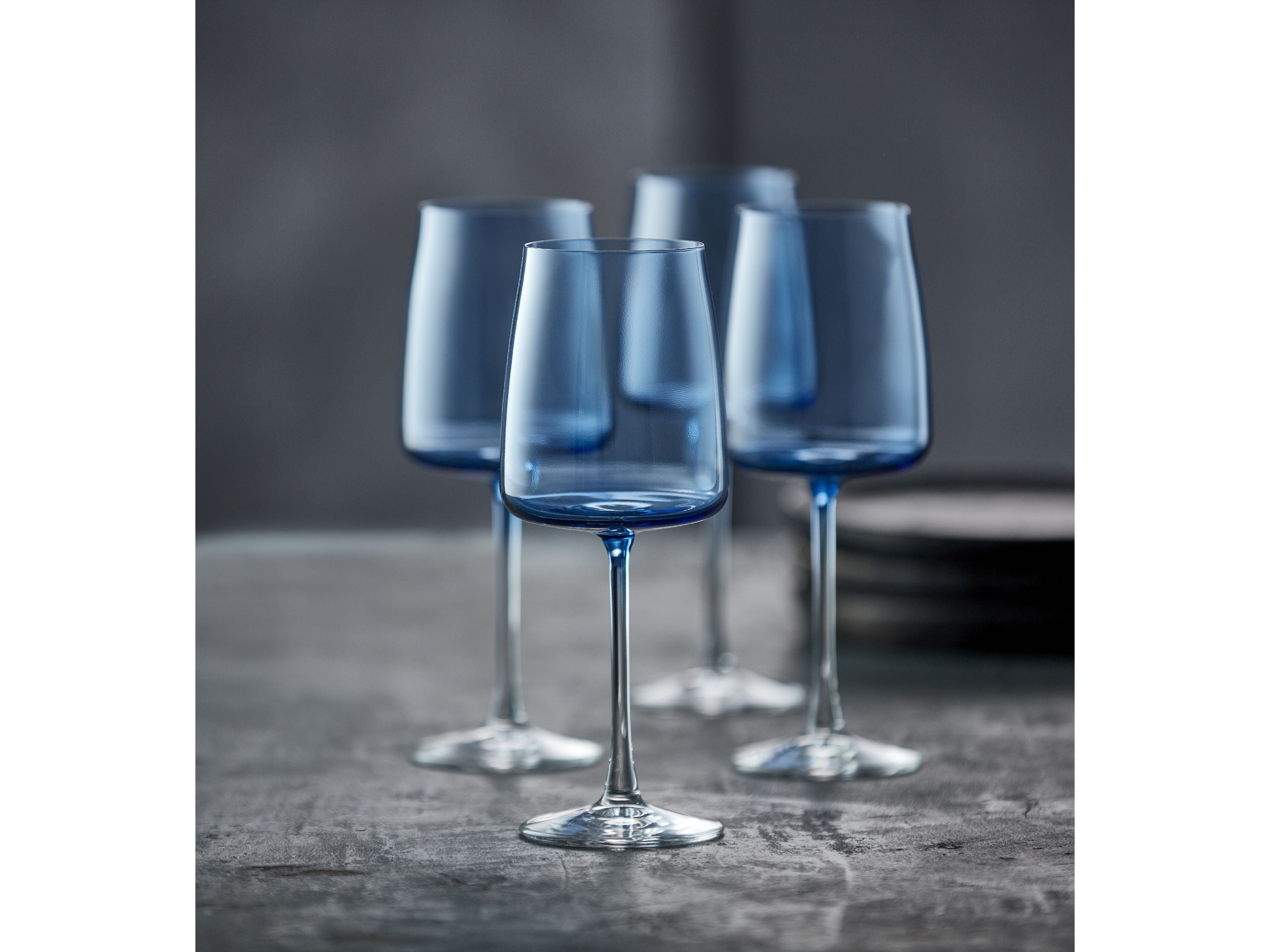 Lyngby Glas Krystal Zero Kieliszek do białego wina 43 Cl 4 szt., niebieski