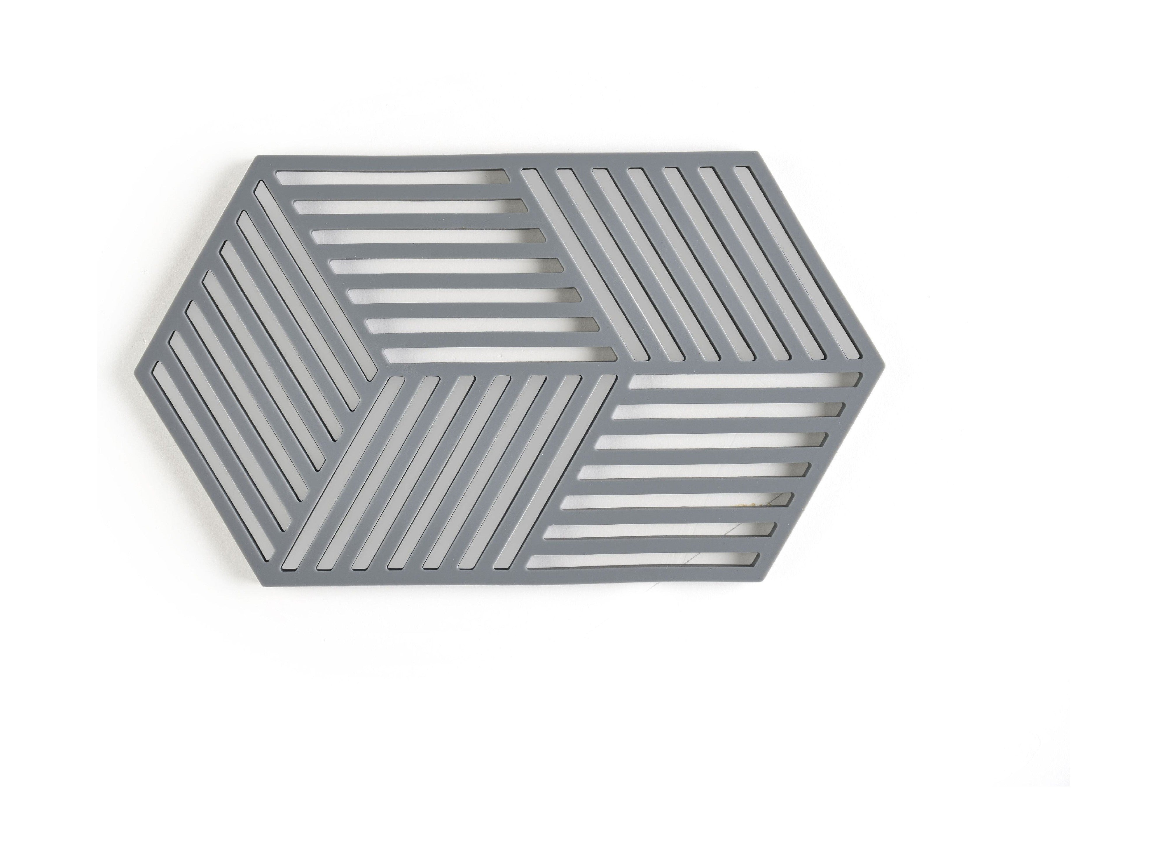 Strefa Dania Hexagon Trivet 24 x 14 x 0,9 cm, chłodny szary